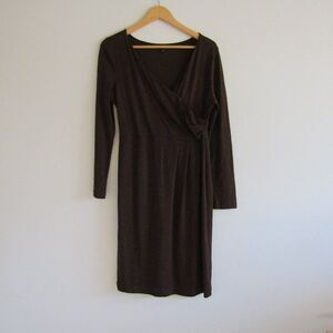 Talbots Dress Chocolate Brown Medium Classic Mature Fall Modest Business Work